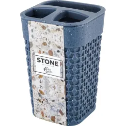 Подставка для зубных щеток Plast Team STONE темный камень
