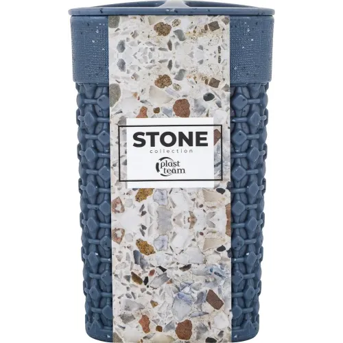 Подставка для зубных щеток Plast Team STONE темный камень
