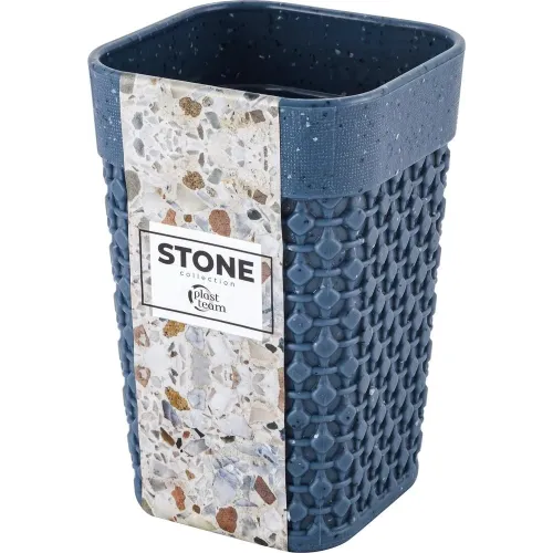 Стакан для ванной комнаты Plast Team STONE темный камень