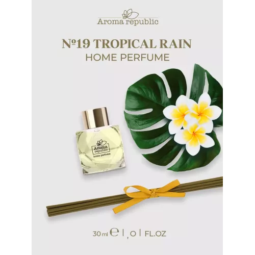 Диффузор для дома с палочками Aroma Republic №19 "Tropical rain", 30 мл