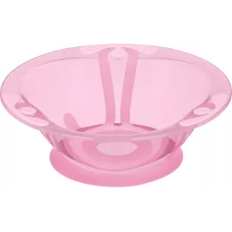 Тарелка детская на присосе для горячей и холодной пищи 300 мл, Kidfinity розовый