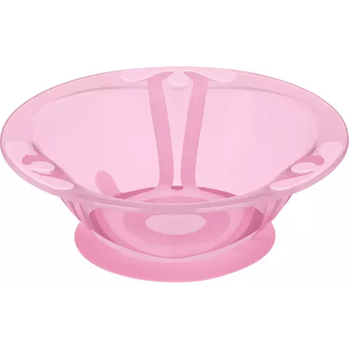 Тарелка детская на присосе для горячей и холодной пищи 300 мл, Kidfinity розовый