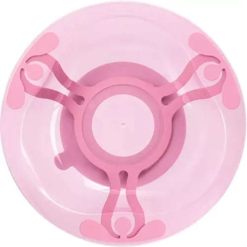 Тарелка детская на присосе для горячей и холодной пищи 400 мл, Kidfinity розовый