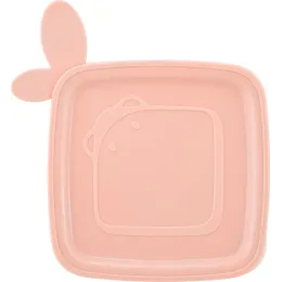 Тарелка детская с мягкой крышкой 400 мл, Lalababy Play with Me персиковая карамель