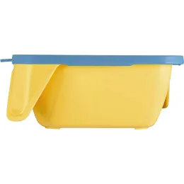 Тарелка детская с мягкой крышкой 400 мл, Lalababy Play with Me синий колокольчик