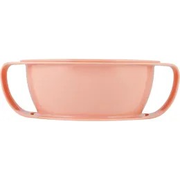 Детская тарелка с крышкой Lalababy Play with Me Hello, Hippo! персиковая карамель