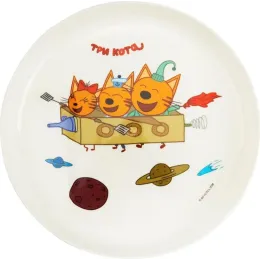 Детская тарелка 450 мл Lalababy "Три Кота"