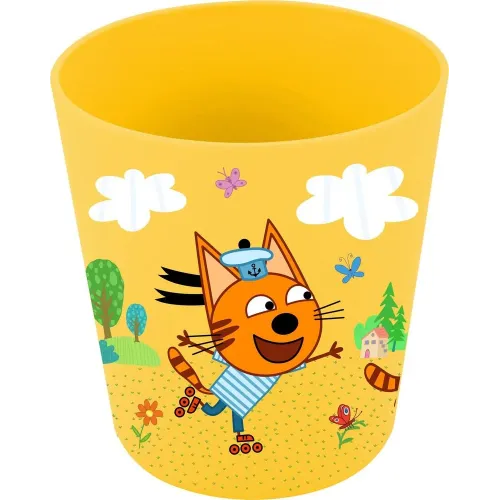 Набор детской посуды Plast Team Baby Superstar Три Кота (миска, тарелка, стаканчик, ложечка)