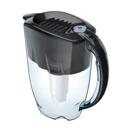 Suv uchun Filtrli ko'za kartrij va resurs ko'rsatkichi bilan Akvafor Prestij, 2,8l qora