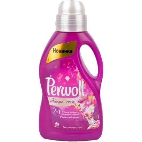 Yuvish uchun gel 15ta yuvish uchun Aroma parvarishi, Perwoll 0,9 litr