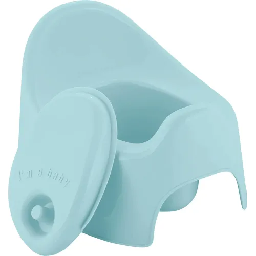 Детский горшок с крышкой Plast Team Baby Follow Me голубое облачко