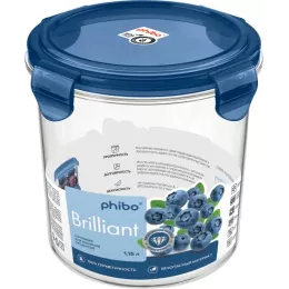Контейнер для заморозки и микроволновки, разные размеры, Phibo Brilliant синий 1,15 л