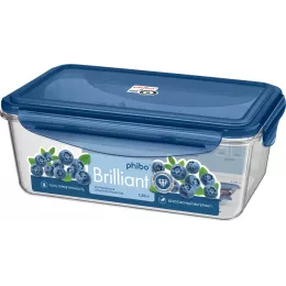 Контейнер для заморозки и микроволновки, разные размеры, Phibo Brilliant синий 1,35 л