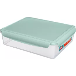 Контейнер для продуктов, для холодильника и микроволновки 3,7 л, Phibo Smart Lock светло-голубой