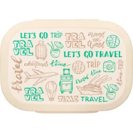 Ланч-бокс с декором 980 мл, Phibo Travel, бежевый