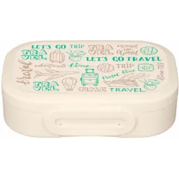 Ланч-бокс с декором 980 мл, Phibo Travel, бежевый