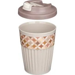 Termostakan ichimliklar uchun klapanli, 350 ml Phibo "Geometriya" och sargʻish