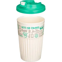 Termostakan ichimliklar uchun klapanli, 450 ml Phibo "Travel" yashil