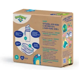 Lanch-boks va suv uchun shisha, "Plastishka" bolalar to'plami siren rang