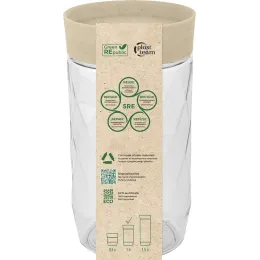 Quyma mahsulotlar uchun bankasi 1 l Plast Team Green Republic zig'ir