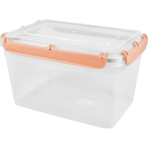 Saqlash idishi qulflash tizimi bilan 4,5L Plast Team BERGEN shaftoli karamel