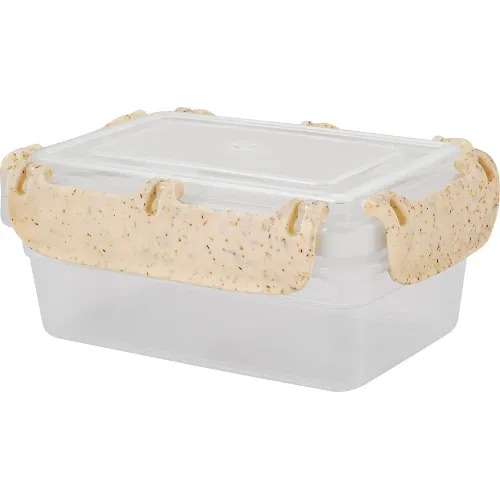 Контейнер для продуктов с защелками 0,4 л Plast Team Green Republic лен