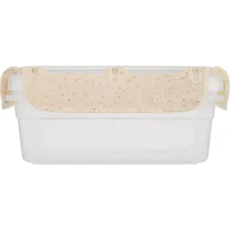 Контейнер для продуктов с защелками 0,4 л Plast Team Green Republic лен