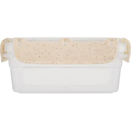 Контейнер для продуктов с защелками 0,4 л Plast Team Green Republic лен