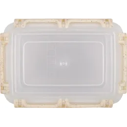 Saqlash idishi qulflash tizimi bilan 0,8L Plast Team Green Republic zig'ir