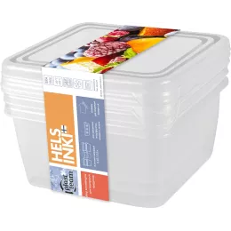 Набор контейнеров для заморозки 3х0,45 л квадратные Plast Team Frozen