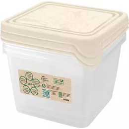 Набор контейнеров для продуктов 3х0,75 л квадратные Plast Team Green Republic лен
