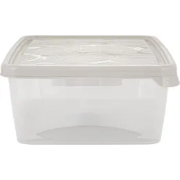 Oziq-ovqat idishlari to'plami 3x0,45L kvadrat Plast Team HELSINKI Artichoke kul marvarid