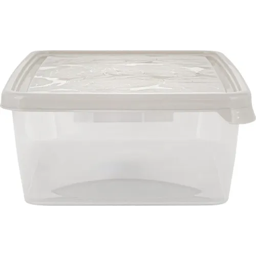 Oziq-ovqat idishlari to'plami 3x0,45L kvadrat Plast Team HELSINKI Artichoke kul marvarid