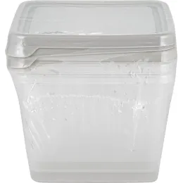 Oziq-ovqat idishlari to'plami 3x0,75L kvadrat Plast Team HELSINKI Artichoke kul marvarid