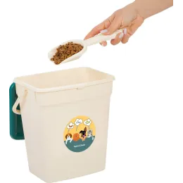 Контейнер для корма животных с ложкой 6л, Spin&Clean Step зеленый бархат