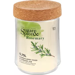 Банка для сыпучих продуктов 0,75 л с завинчивающейся пробковой крышкой Sugar&Spice Rosemary