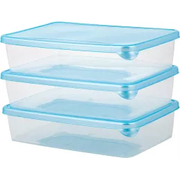 Набор контейнеров для заморозки, контейнеры для хранения продуктов Sugar&Spice 3х0,9л голубой