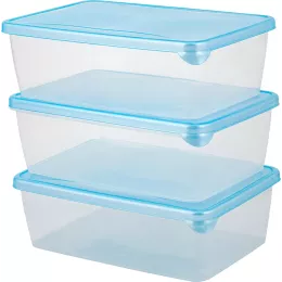 Набор контейнеров для заморозки, контейнеры для хранения продуктов Sugar&Spice 3х1,35л голубой