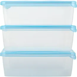 Muzlatgich uchun idishlar to'plami, oziq-ovqat saqlash idishlari, Sugar&Spice 3x1,35l ko'k