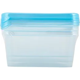 Muzlatgich uchun idishlar to'plami, oziq-ovqat saqlash idishlari, Sugar&Spice 3x1,35l ko'k