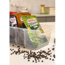 Ziravorlar uchun konteyneri, kichik narsalar uchun Sugar&Spice Honey shaffof