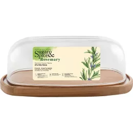 Контейнер для продуктов с прозрачной крышкой Sugar&Spice Rosemary деревянный