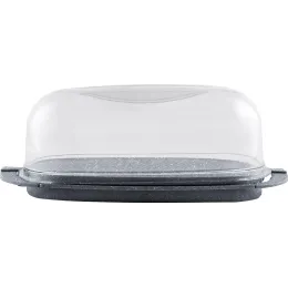 Shaffof qopqoqli oziq-ovqat konteyneri Sugar&Spice STONE qora tosh