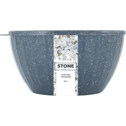 Qopqoqli salat idishi Sugar&Spice STONE 2,8 l qora tosh