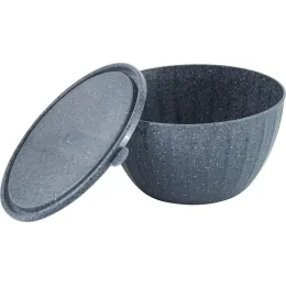 Qopqoqli salat idishi Sugar&Spice STONE 2,8 l qora tosh
