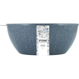 Qopqoqli salat idishi Sugar&Spice STONE 5 l qora tosh