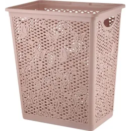 Buyumlarni saqlash savati olinadigan qopqoqlik 35L Keeplex Fiori bej topaz