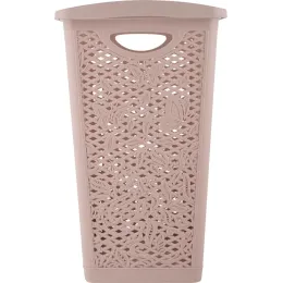 Buyumlarni saqlash savati olinadigan qopqoqlik 35L Keeplex Fiori bej topaz