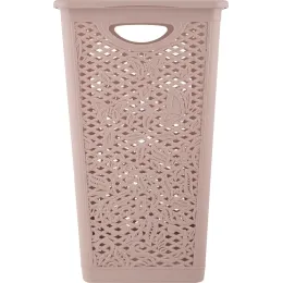 Buyumlarni saqlash savati olinadigan qopqoqlik 35L Keeplex Fiori bej topaz