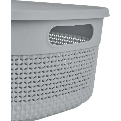 Saqlash savati 12L Plast Team OSLO kulrang bo'ron